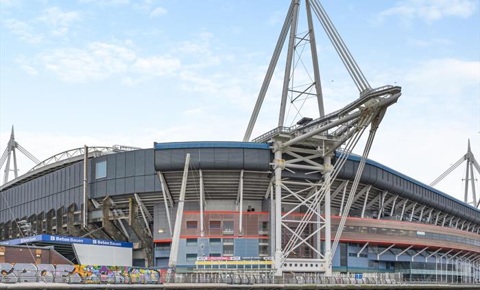 Principality Stadium  - just across the way from Hafan y Ddinas